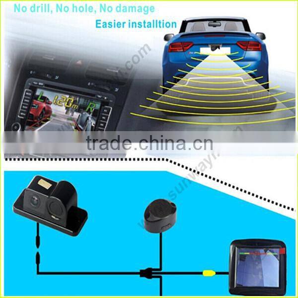 High quality 7inch rearview mirror parking sensor with hidden camera