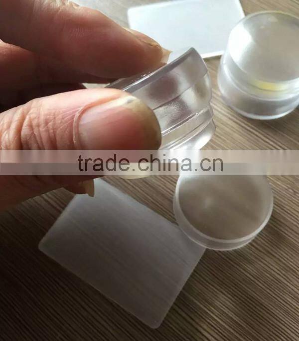 New arrival MINI chessman design 3.5cm clear jelly transparent nail stamper