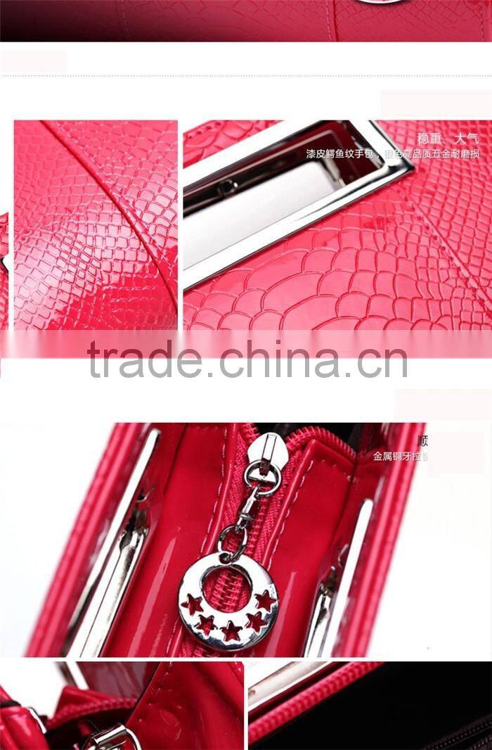 2016 Ladies Alligator PU Leather Handbag Women Party Evening Bag