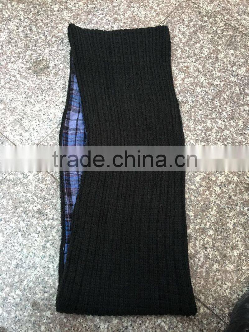 Stock Item wholesale men's autumn winter reversible plaid loop scarf