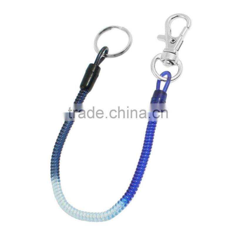 YIWU Factory Stretchy Spring Coiled Strap Lobster Clip Retractable Spiral Coil Cable/Tool Lanyard