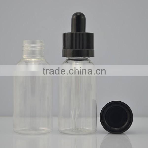 plastic 30ml pet bottle transparent with dropper