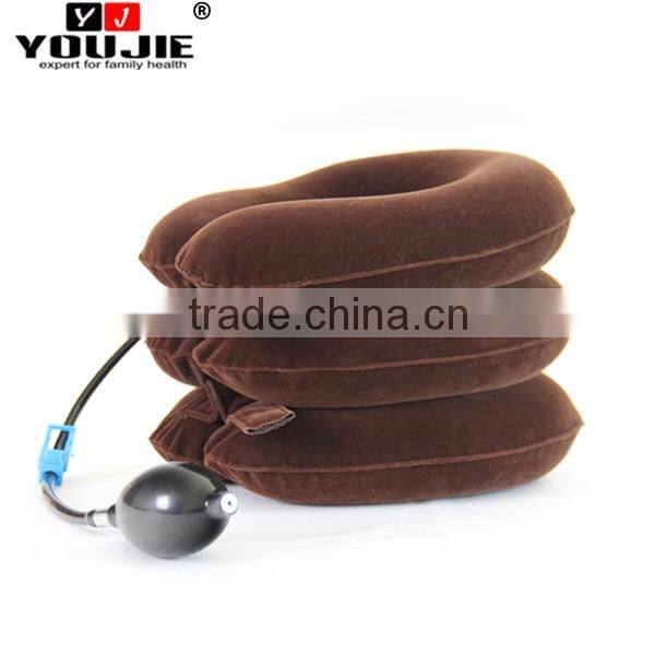 Portable fashionable inflatable latex foam cervical collar