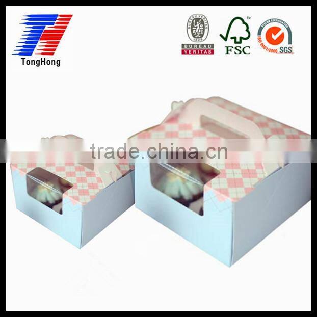 customized food grade paper cupcake box