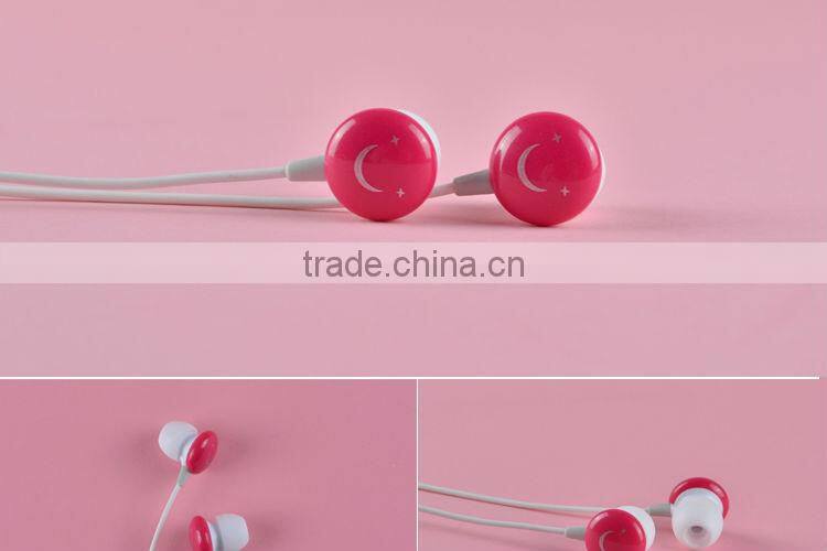 ULDUM 2013 with smile logo Custom color headphone earphone with mic and 1.2m braided cable for mp3 telephone