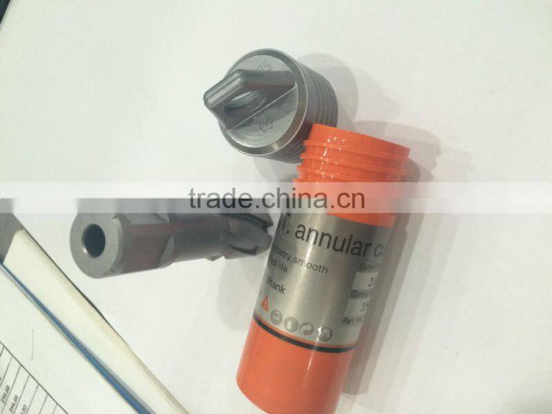 HSS annular drill with weldon shank cutters