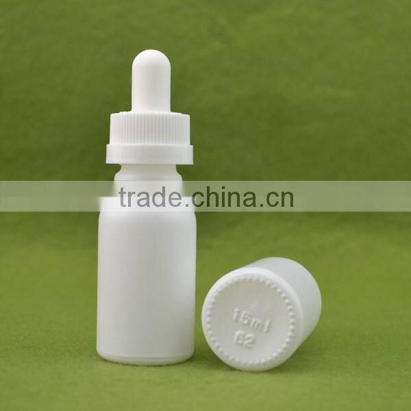chinese manufacturer 15ml white e liquid glass bottle with aluminum cap