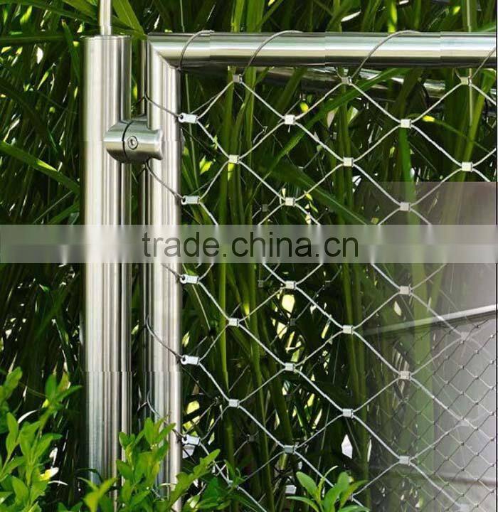 Garden fence mesh eco-friendly stainless steel metal garden fence wire rope mesh