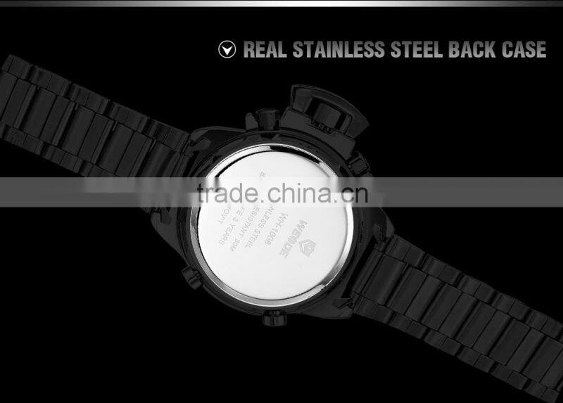 2015 new model WEIDE Sport Steel Watch With Trend Design LED Display Luxury Digital Analog Quartz Watch China Supplier