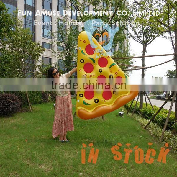 High quality food pizza design pool float inflatable donut for fun
