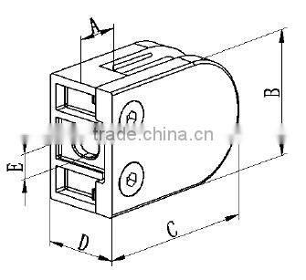 Lighter Bathroom Glass Clamp