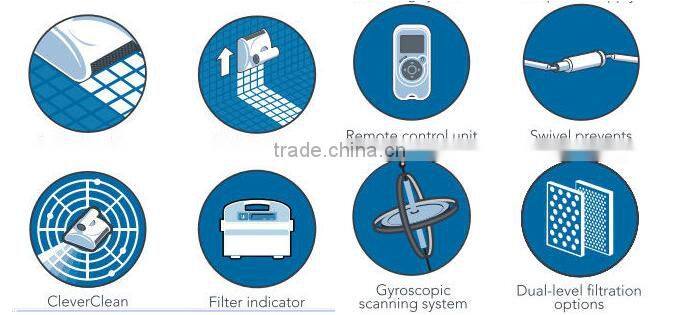 Powerful robotic automatic swimming pool cleaner