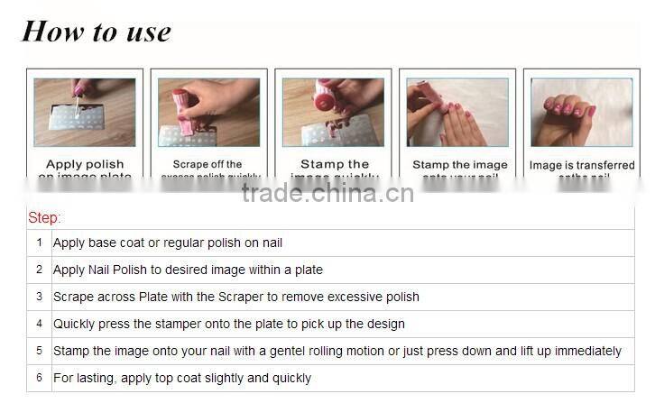 2016 Factory outlets Nail Art Stamping Plates DIY NEW Stainless Steel Handle Flower Stencils Templates for Nails Polish