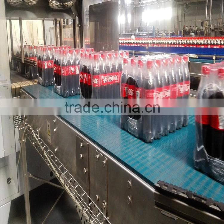 straight running modular conveyor system line for food transfer