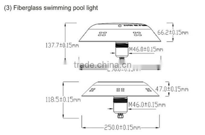 IP68 RGB 18W New LED Swimming Vinyl Pool Light for Different Pool / vinyl pool