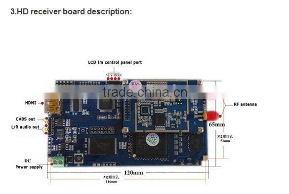 full hd 1080p cofdm transmitter and receivers module board