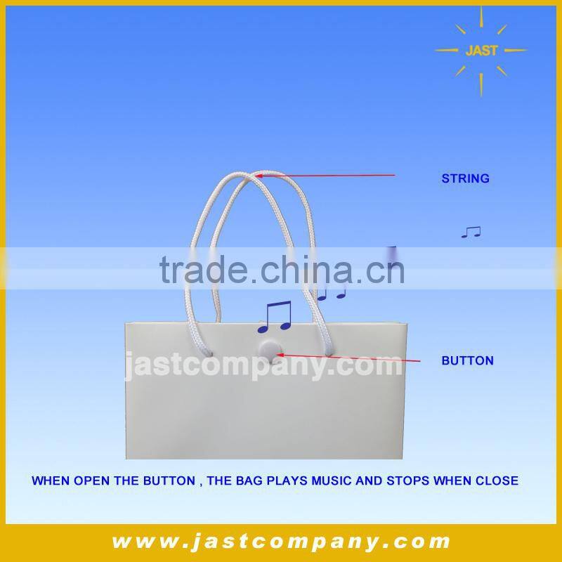 Music Fashion Gift Paper Bag, Customized Design Big Gift Paper Bag