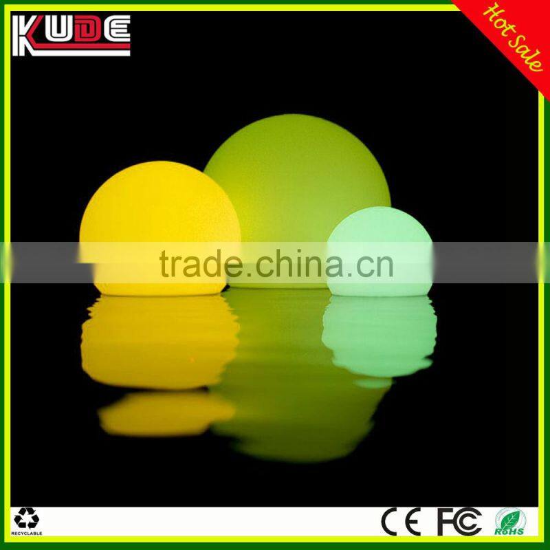 Multi color changing outdoor LED mood light ball with remote control