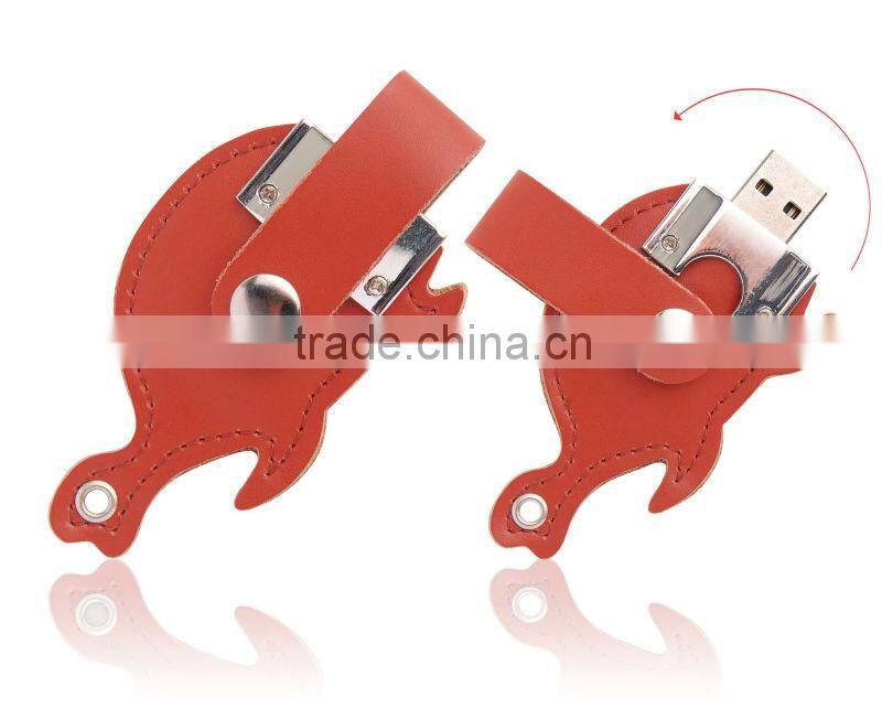 Leather 2.0 USB,Red Swivel USB Flash Memory Drive 64GB,swivel usb flash drive wholesale