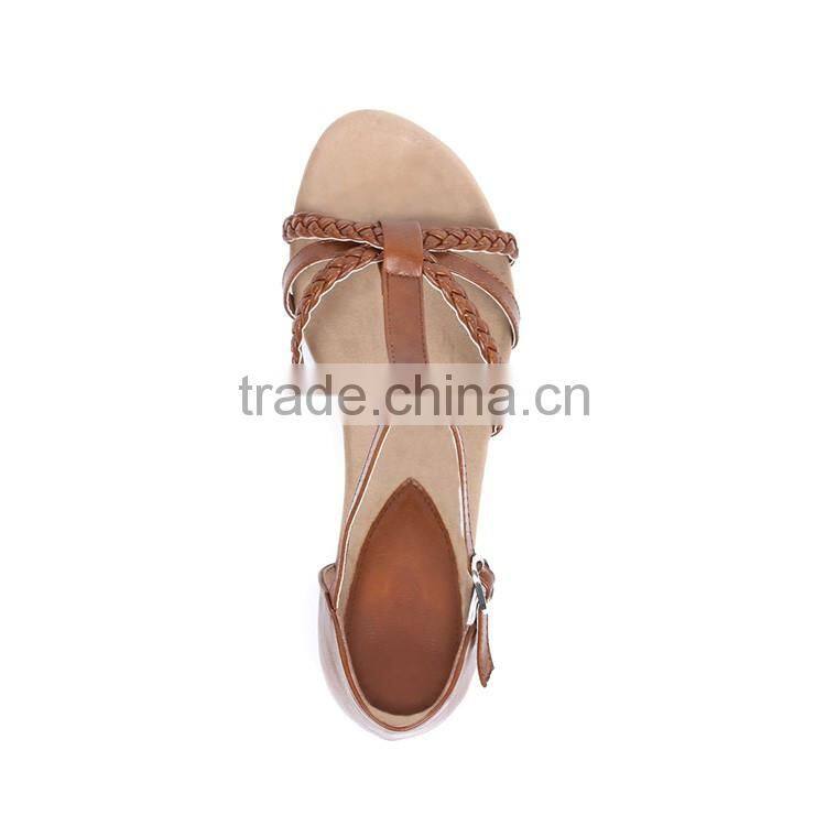 CX049 women's braided wedged shoes