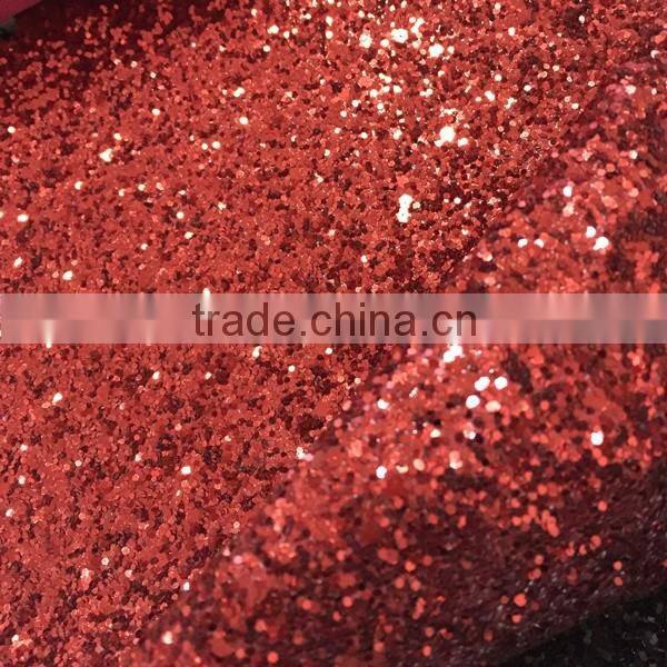 Chunky Glitter Fabric with strong twill backing popular use for ladies shoes ,handbags ,wallets ,evening bags
