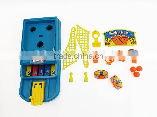 Plastic maze basketball shooting game