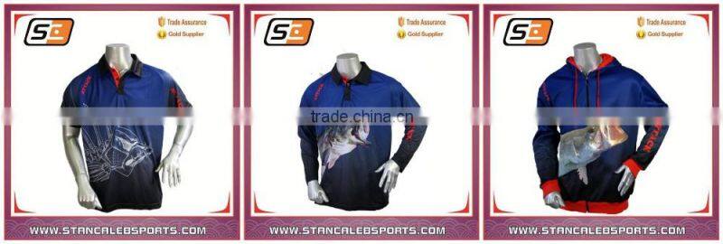 Stan Caleb high quality cheap low MOQ quick dry custom sublimation printed fishing jersey