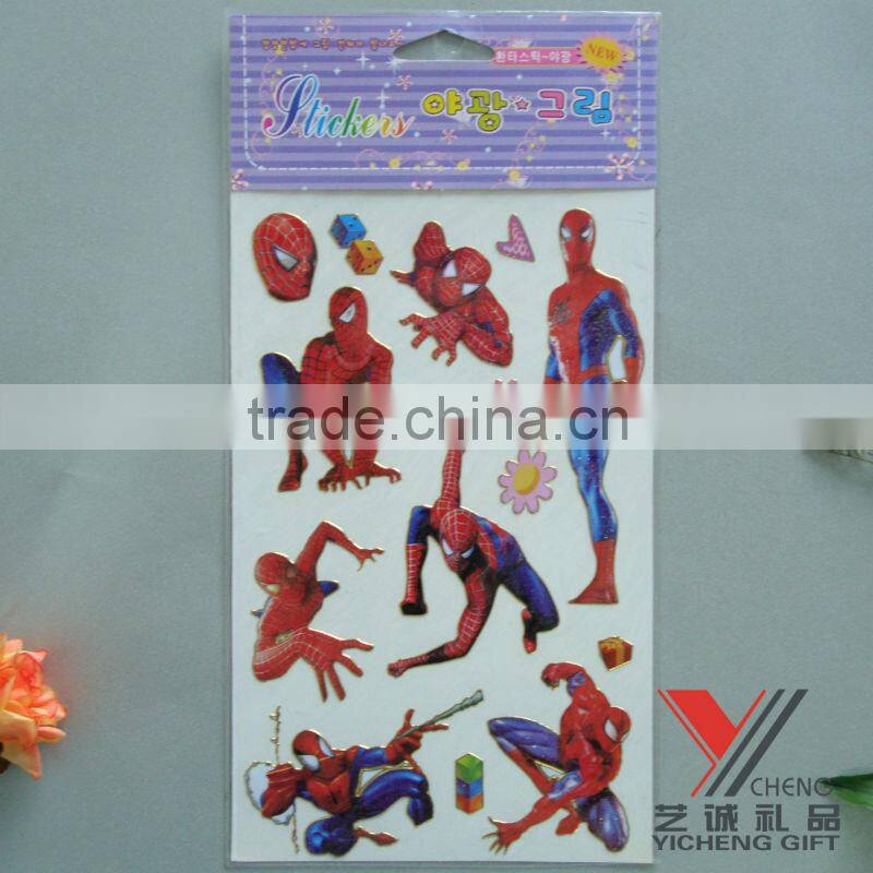 Beautiful laser sticker glitter butterfly sticker craft for promotion
