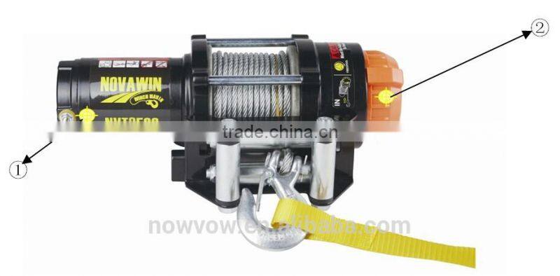 Mini 12V electric winch NVT3500, mini portable winch, atv winch