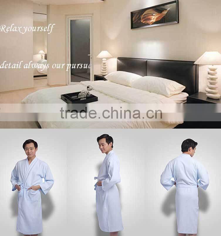 Waffle Suana Bathrobe 100% Cotton Robe For Men And Women Use Garments