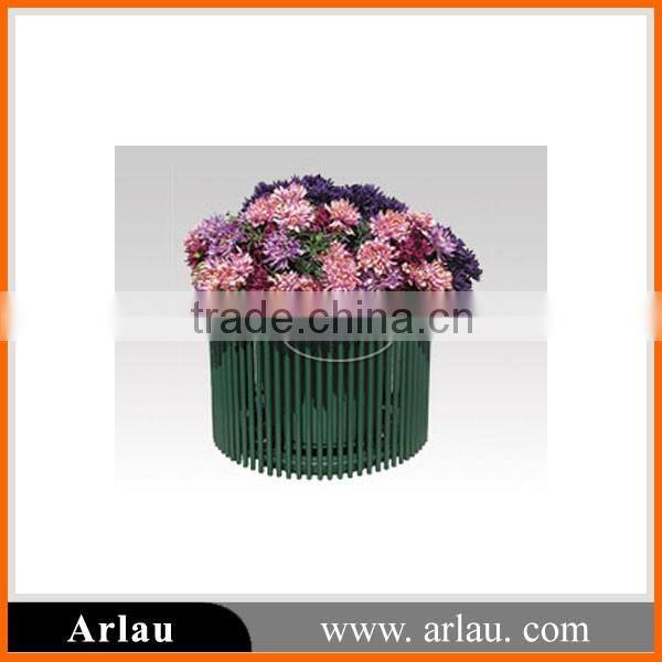 Outdoor small round metal flower planter box modern planter for sale