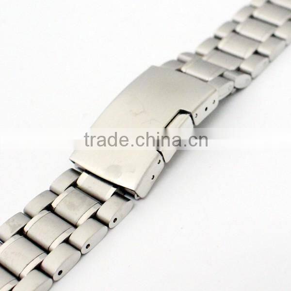 18mm 20mm 22mm 24mm butterfly buckle watch parts solid stainless steel band
