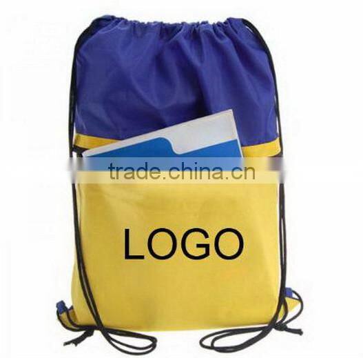 210D oxford material cheap custom promotional strawstring bag