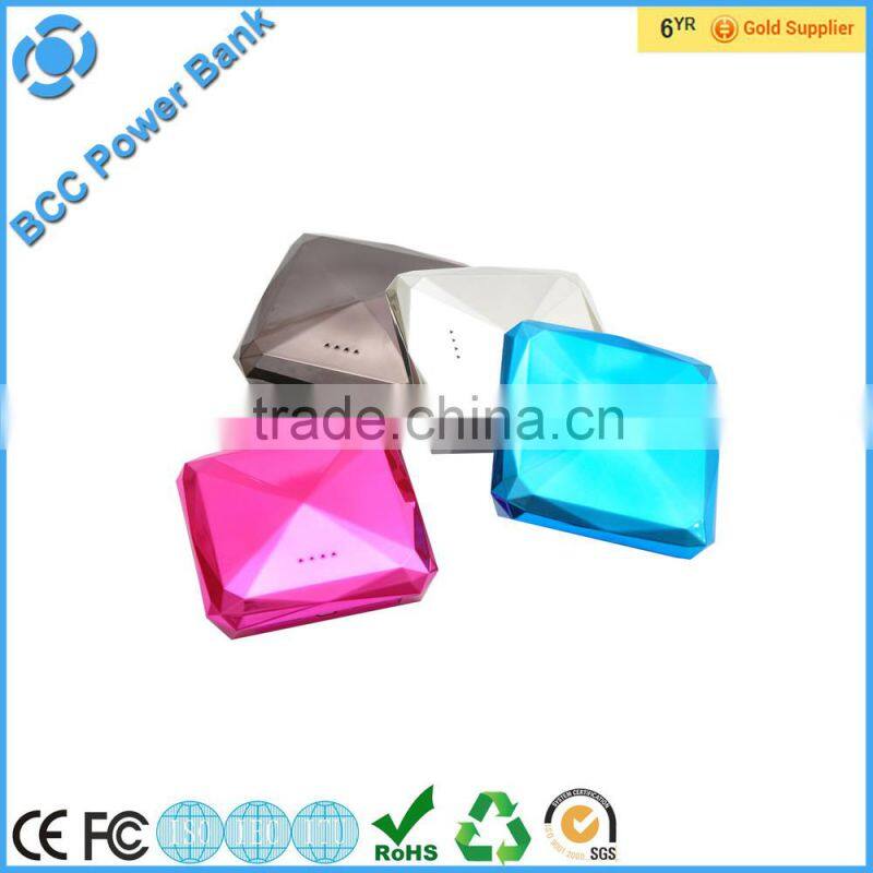 Alibaba website portable mobile power bank diamond 6600mah