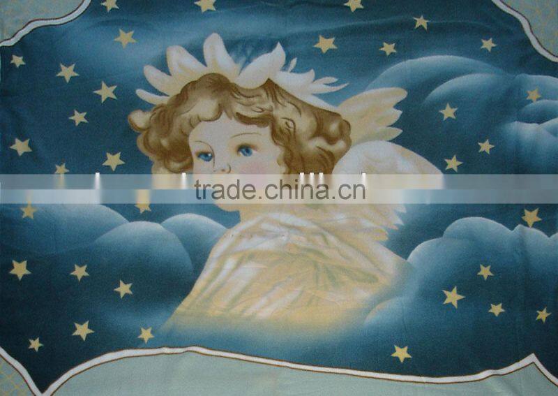lovely angels design printed fleece throw