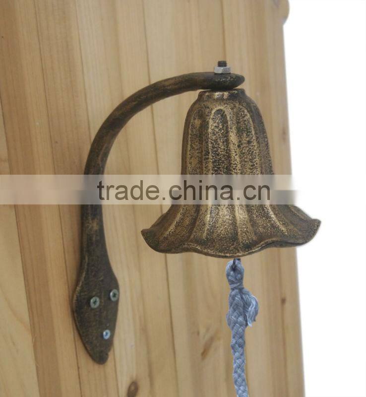 door bell DBW 004 cast iron bell with rope for various decoration( A700)