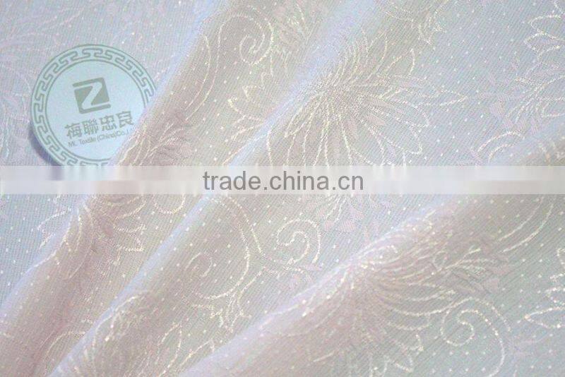 New update of fashion jacquard fabrics for 2016 shiny jacquard flower stretch fabric for women's suit, blouse,dresses, etc.