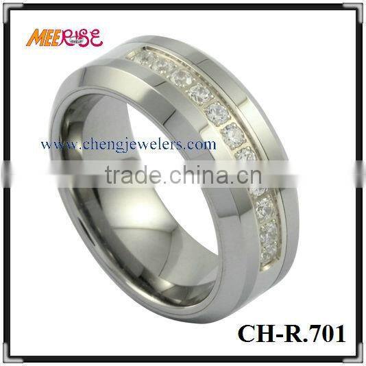 Newest style Tungsten&Ceramic combined ring fashion black rings