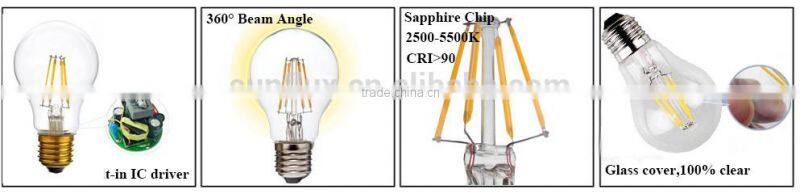 4W 450lm 2600K Led Carbon Filament Bulb