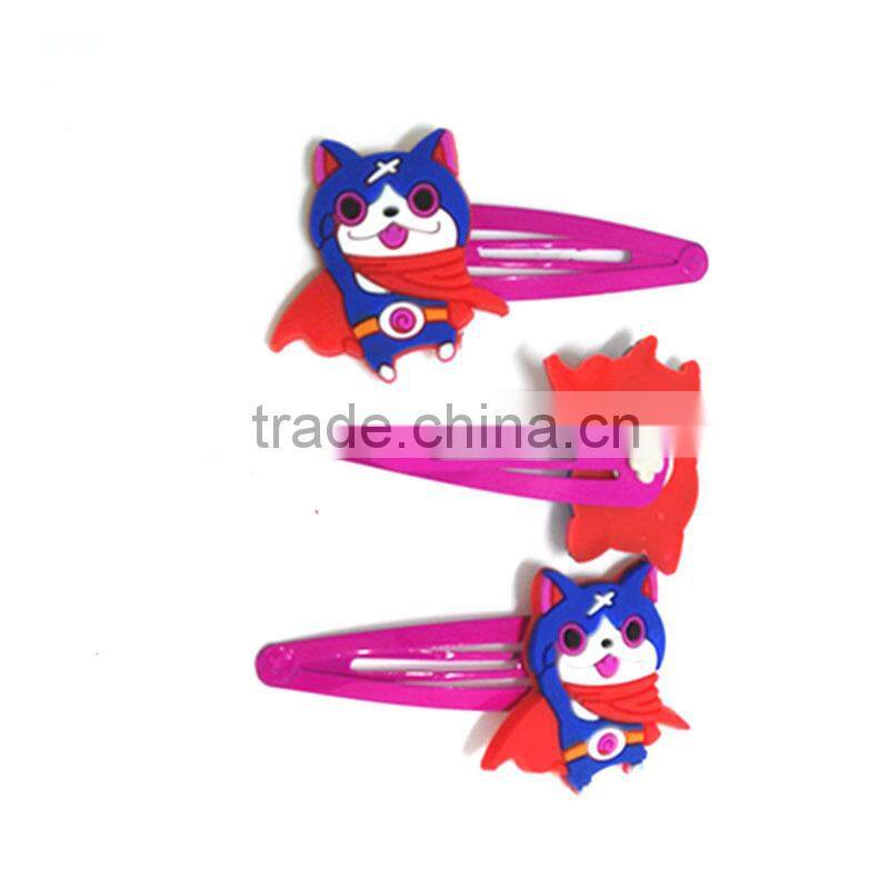 PVC topper custom kids invisible hair clip