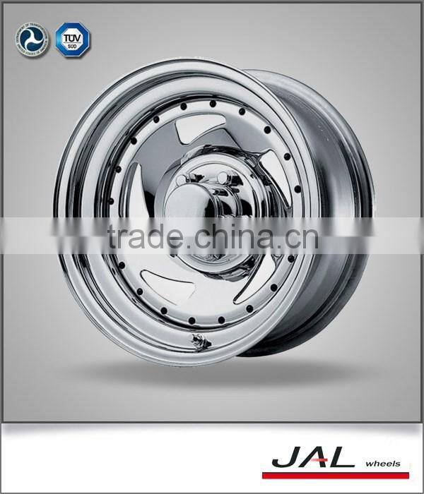 White and Black Triangular Steel Wheels for Trailers and 4*4 Cars