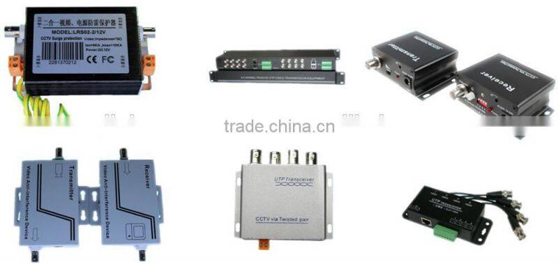 1 channel active video balun up to 2400m UTP transceiver for cctv camera