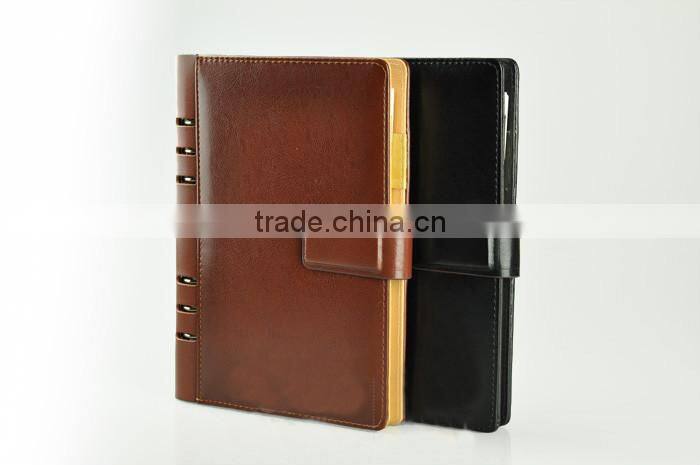 Top sale fashion design with calculator multifunction office&school leather notebook