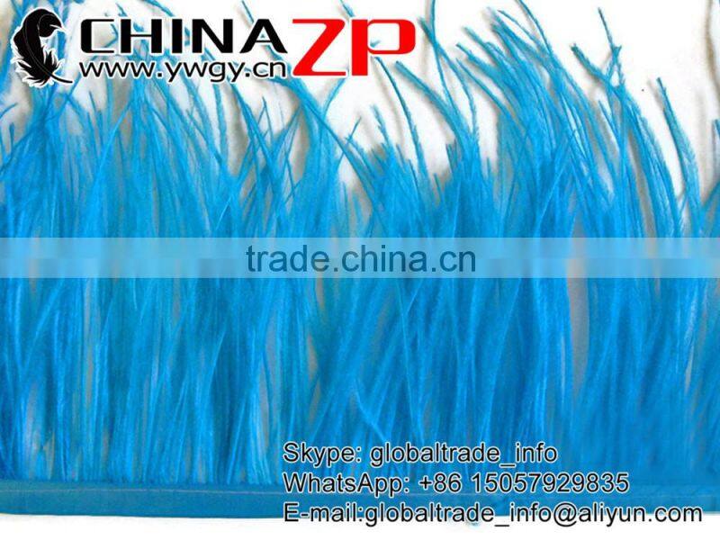 ZPDECOR Top Quality Factory Directly Supply Ostrich Feather Size 5-6 Inch Dodger Blue Marabou Feather Trim