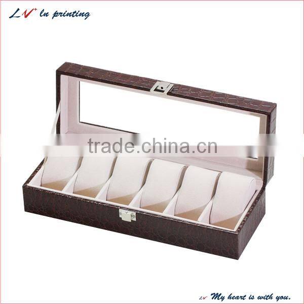 professional manufacture unique leather watch box with high quality material in shanghai