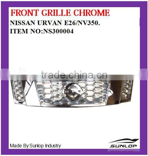 new products auto spare parts front grille chrome NS300004 for NS Urvan E26/ NV350