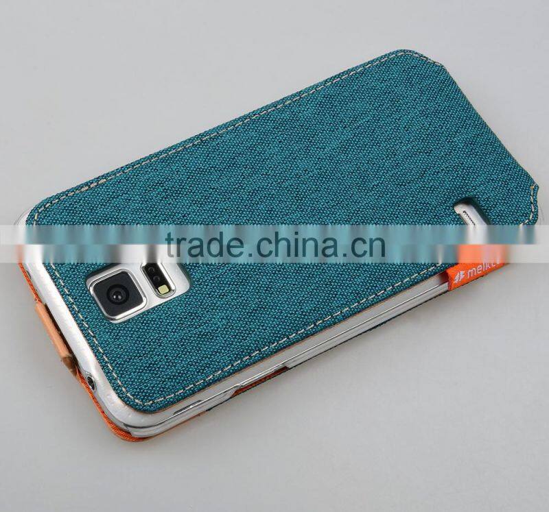 High Quality Fabric Leather Case Cru Series Nubook Type for Samsung Galaxy S5