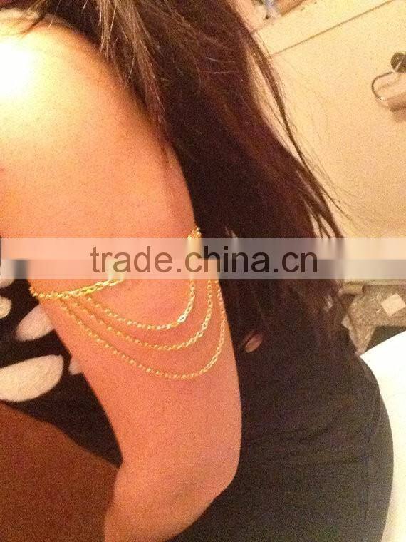 Fashion macrame gold new arm chain
