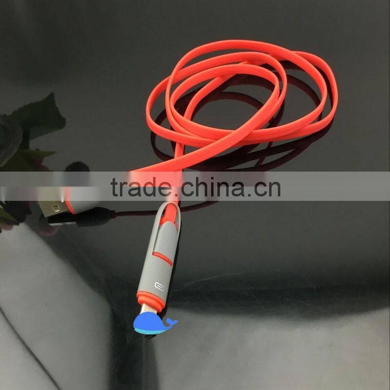 Micro usb cable for power bank and mobile charging flat usb cable for iphone 6