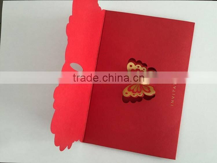 lace special butterfly hot stamping wedding custom invitation envelope